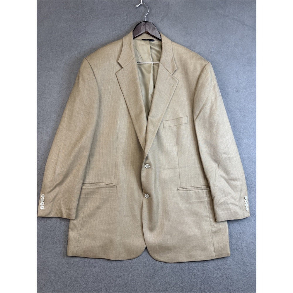 Comfort Zone George Foreman 50L Herringbone Bamboo Wool Blazer Jacket Sport Coat